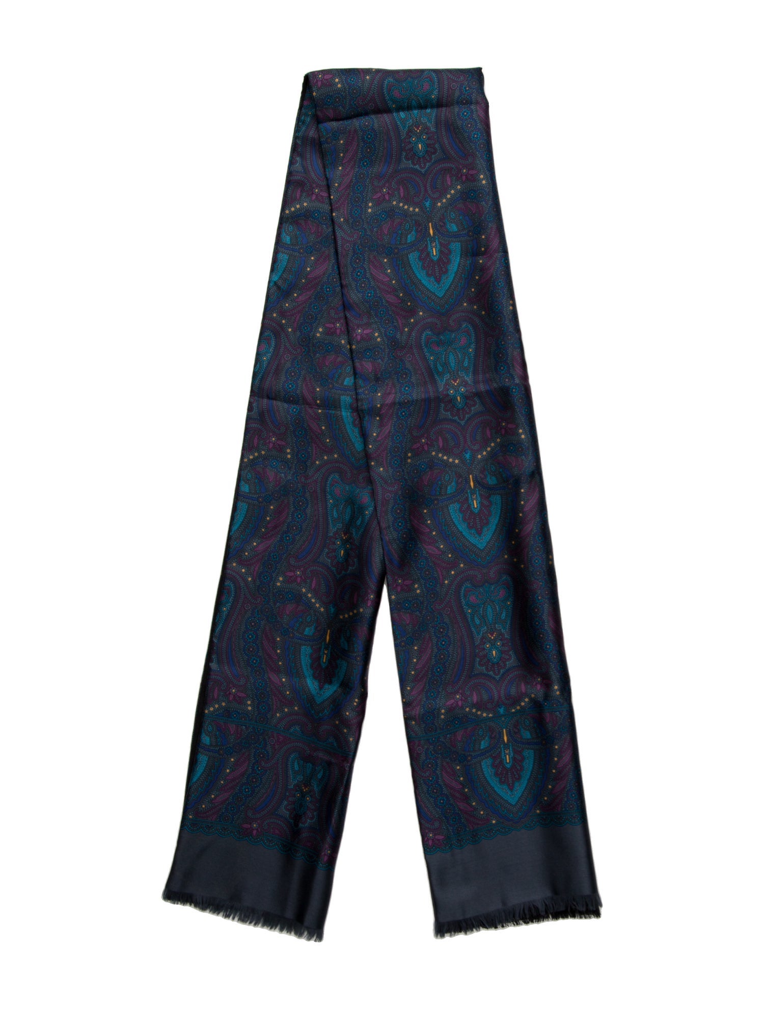 Pierre Balmain Wool Paisley Print Scarf