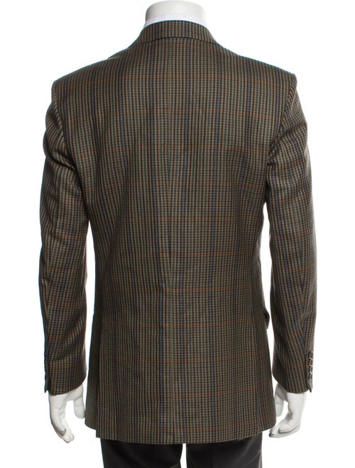 Pierre Balmain Wool Plaid Print Blazer