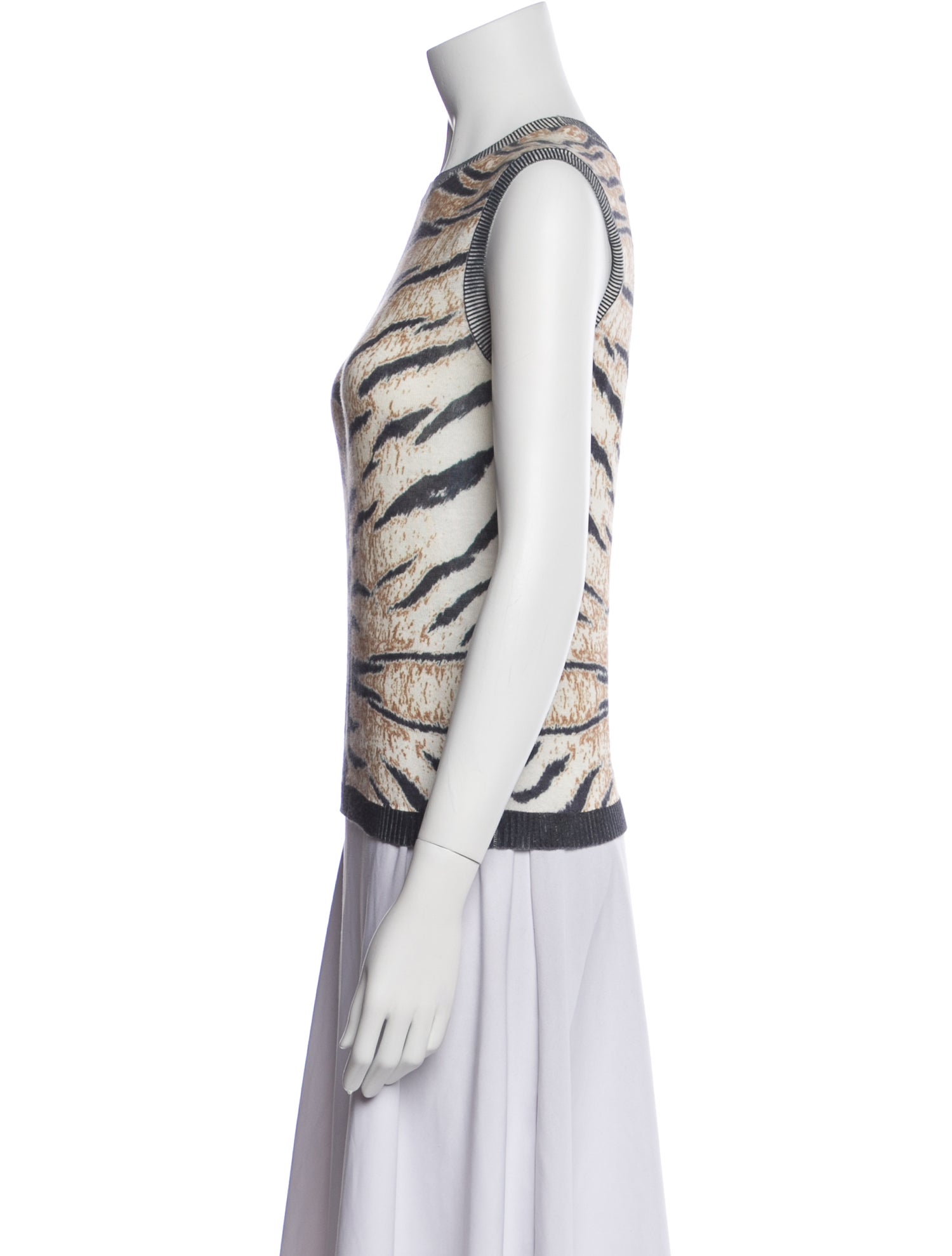 Pierre Balmain Silk Animal Print Sweater