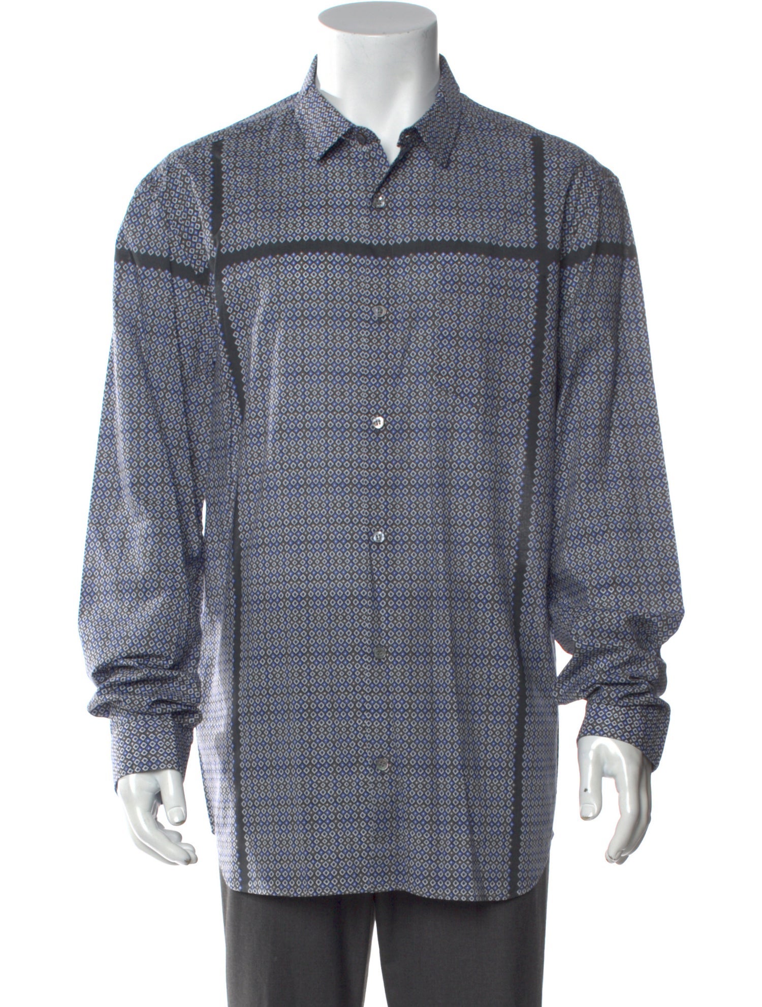 Pierre Balmain Plaid Print Long Sleeve Shirt