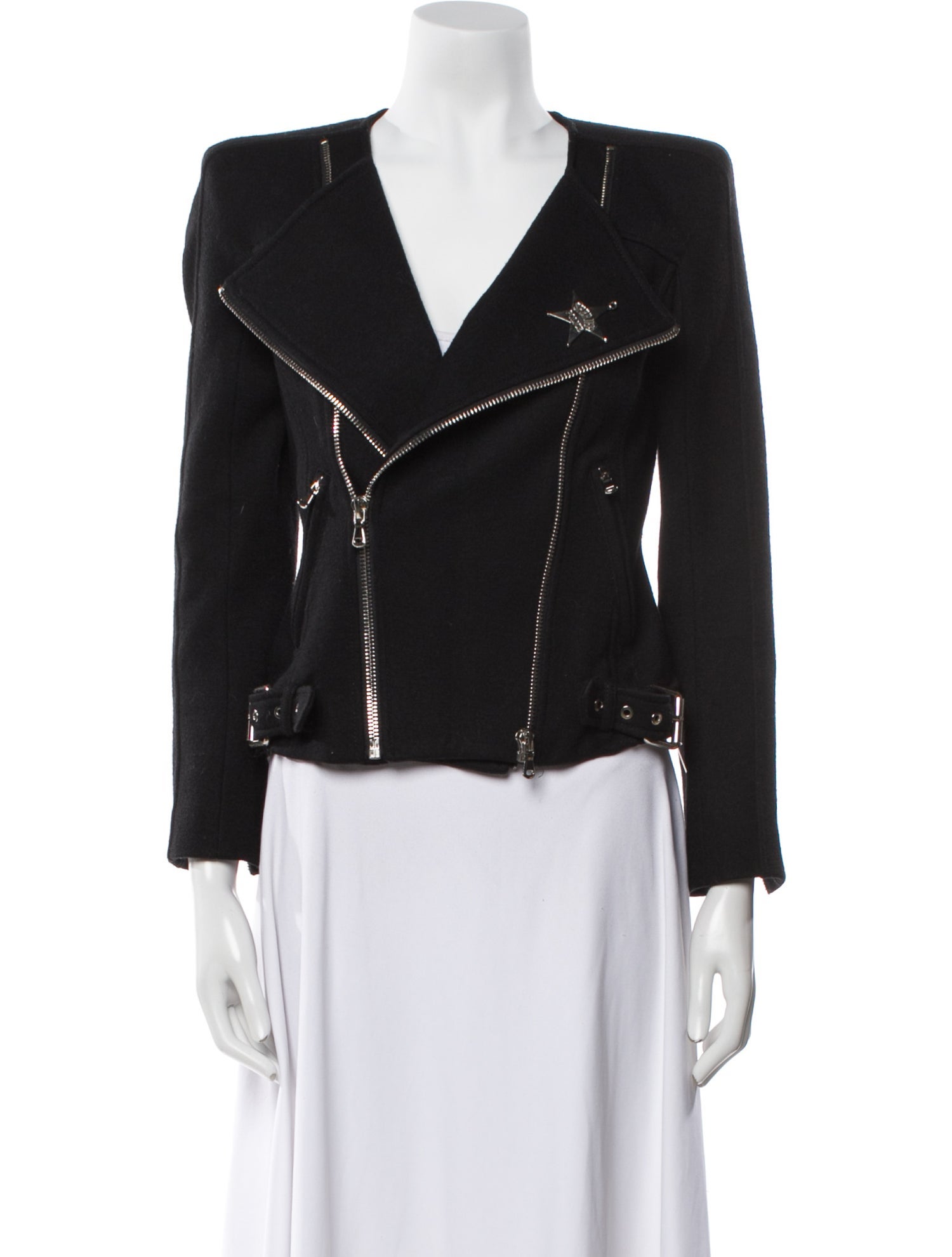 Pierre Balmain Wool Biker Jacket