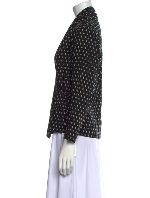 Pierre Balmain Silk Polka Dot Print Blouse