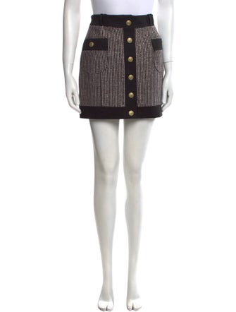 Pierre Balmain Tweed Pattern Mini Skirt