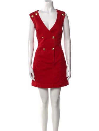 Pierre Balmain V-Neck Mini Dress