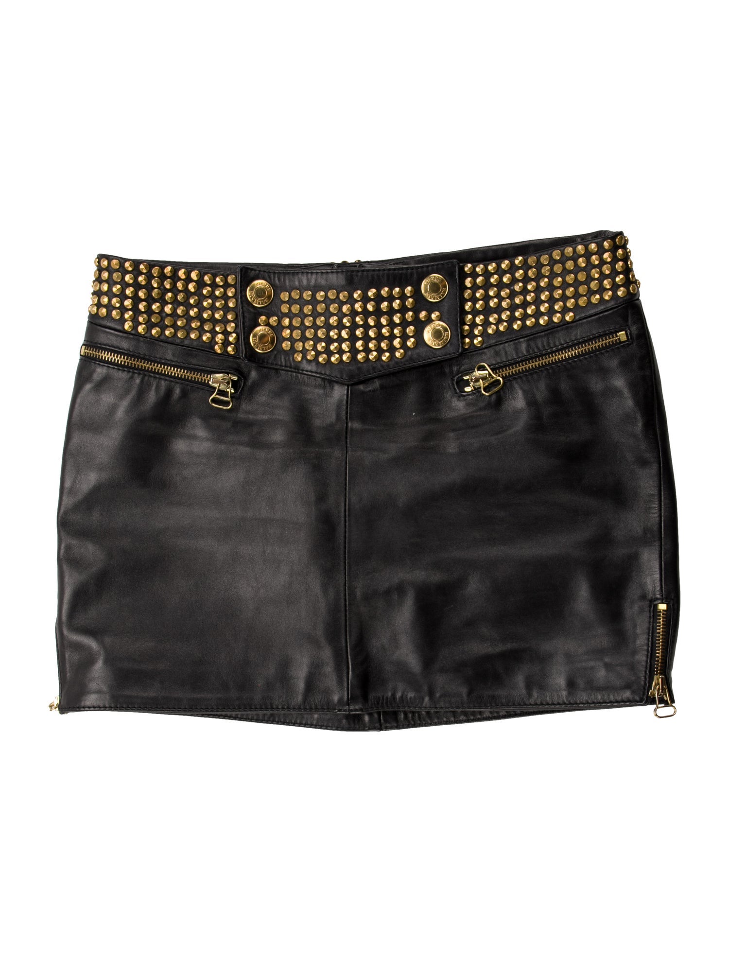 Pierre Balmain Leather Mini Skirt