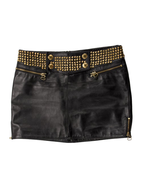 Pierre Balmain Leather Mini Skirt