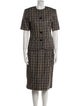 Pierre Balmain Plaid Print Skirt Suit