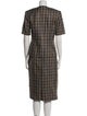 Pierre Balmain Plaid Print Skirt Suit