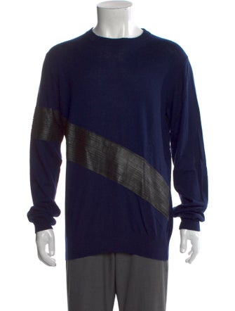 Pierre Balmain Colorblock Pattern Crew Neck Pullover