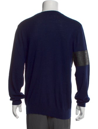 Pierre Balmain Colorblock Pattern Crew Neck Pullover