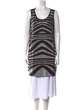 Pierre Balmain Striped Scoop Neck Tunic