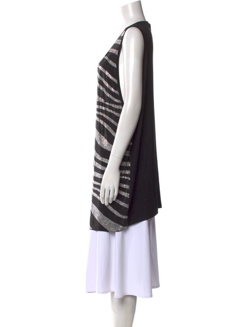 Pierre Balmain Striped Scoop Neck Tunic