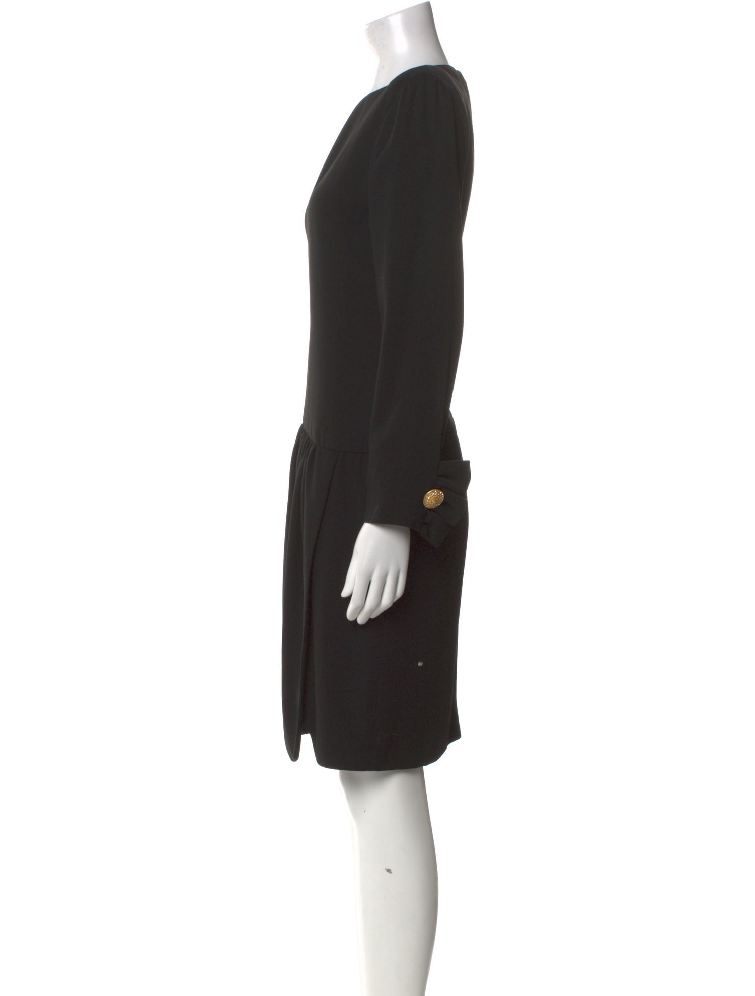 Pierre Balmain Bateau Neckline Knee-Length Dress