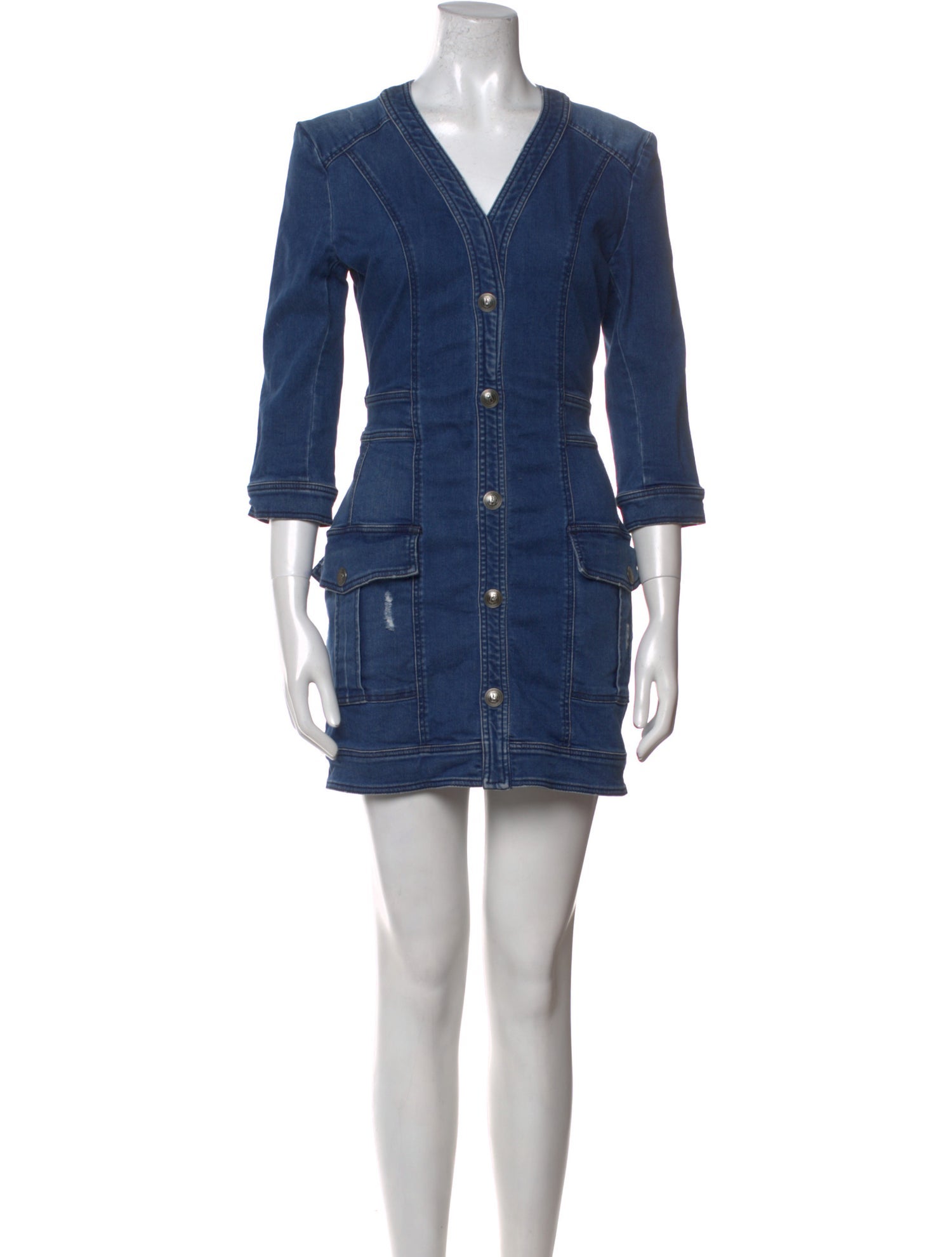 Pierre Balmain V-Neck Mini Dress