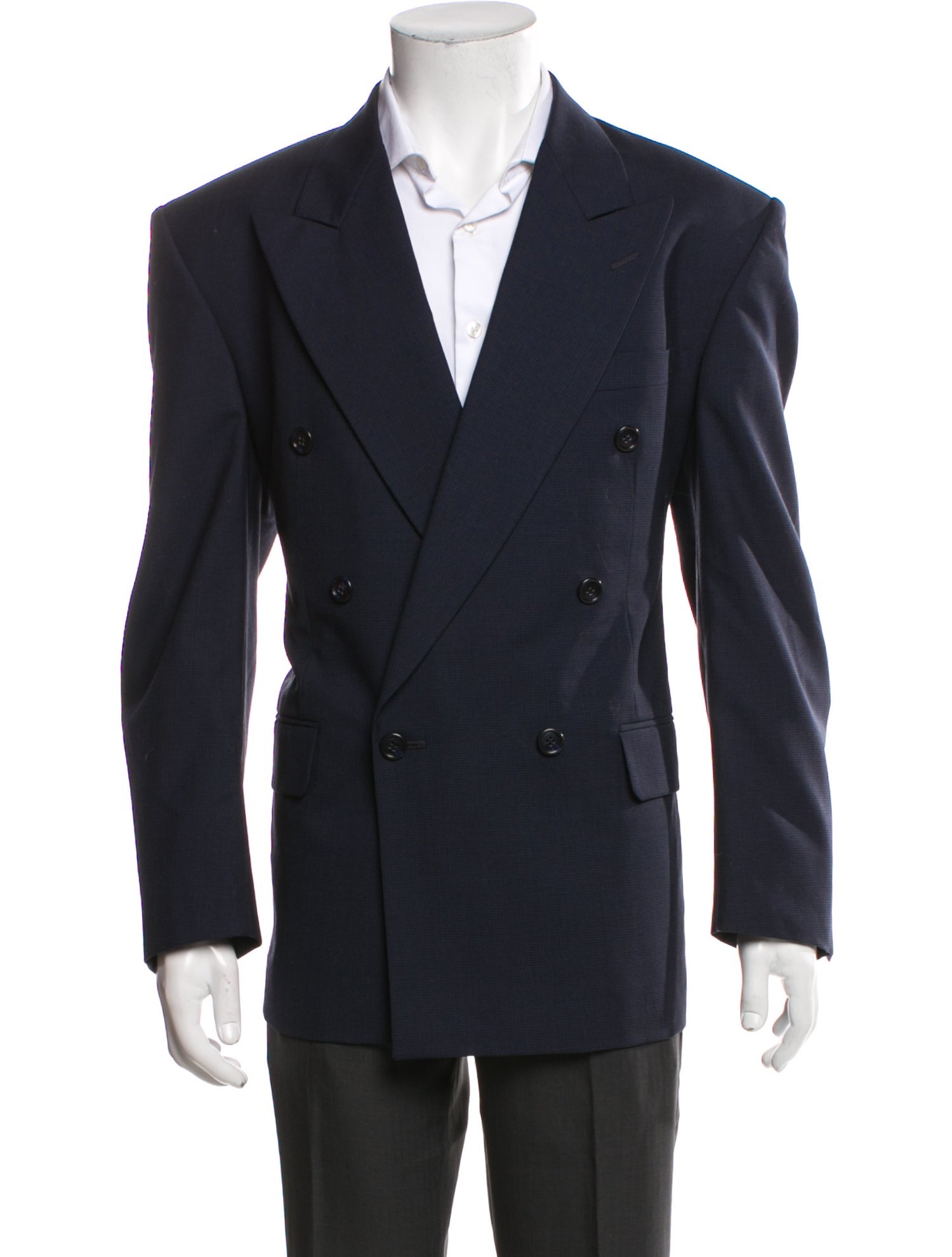 Pierre Balmain Houndstooth Wool Blazer