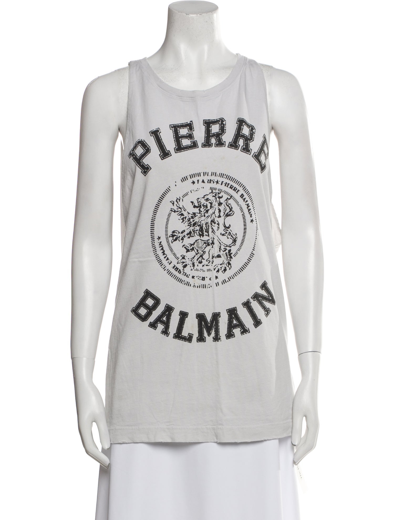 Pierre Balmain Graphic Print Crew Neck Top