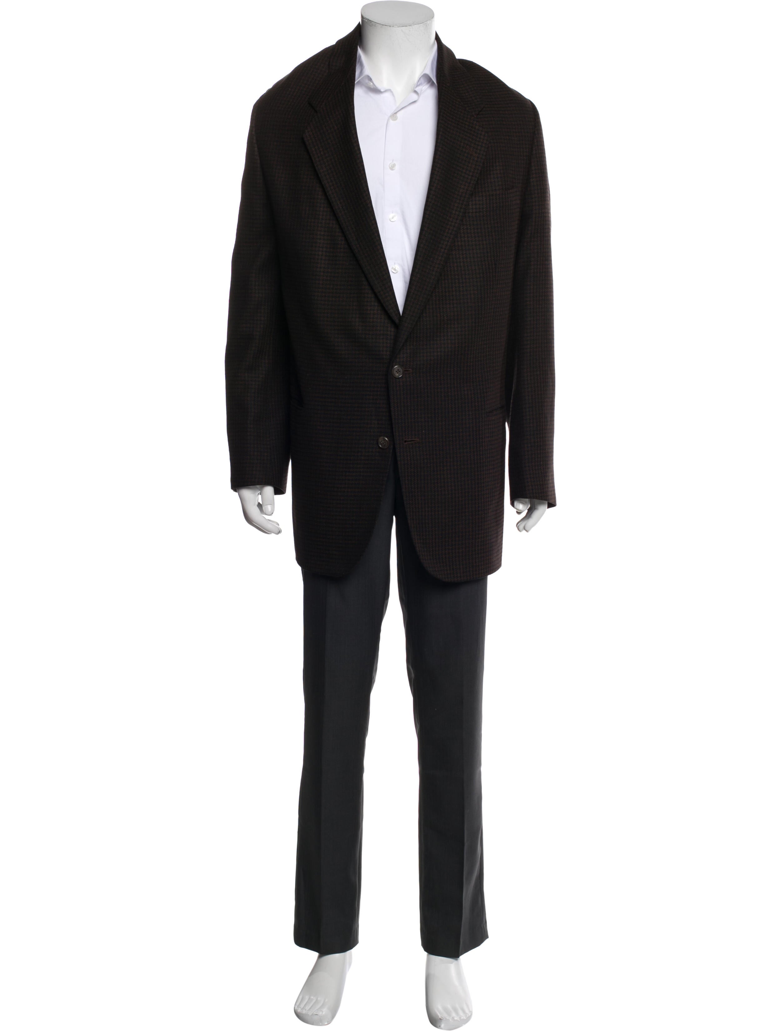 Pierre Balmain Silk Plaid Print Two-Piece Blazer