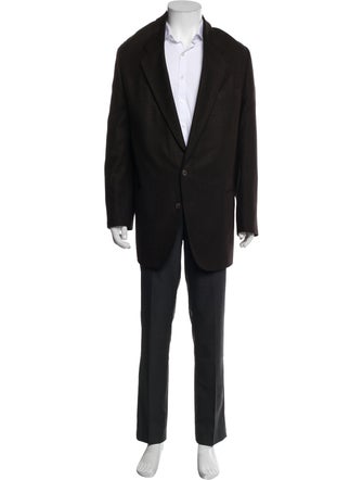 Pierre Balmain Silk Plaid Print Two-Piece Blazer