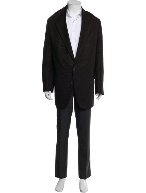 Pierre Balmain Silk Plaid Print Two-Piece Blazer