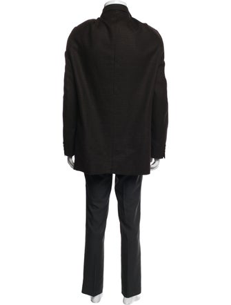 Pierre Balmain Silk Plaid Print Two-Piece Blazer