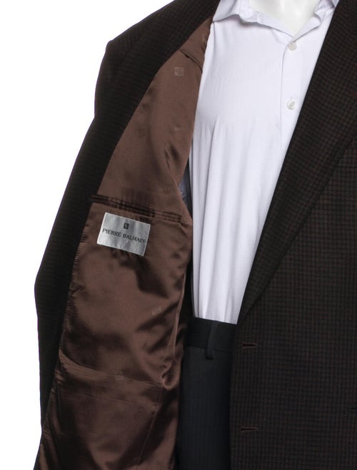 Pierre Balmain Silk Plaid Print Two-Piece Blazer