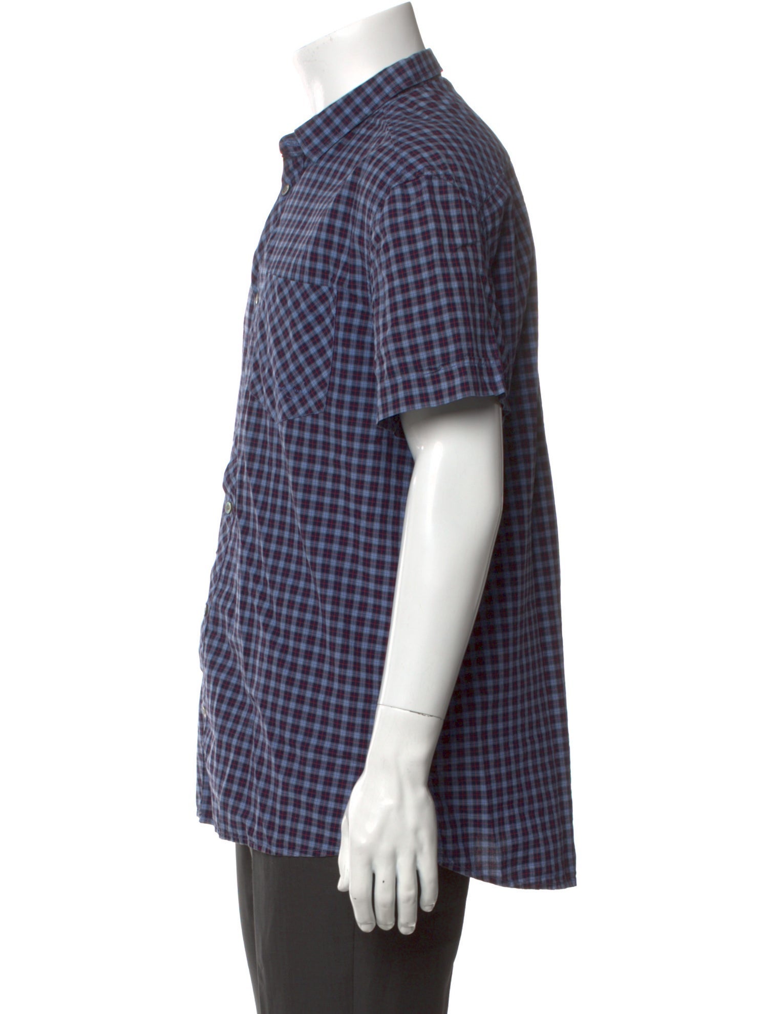 Pierre Balmain Plaid Print Short Sleeve Shirt