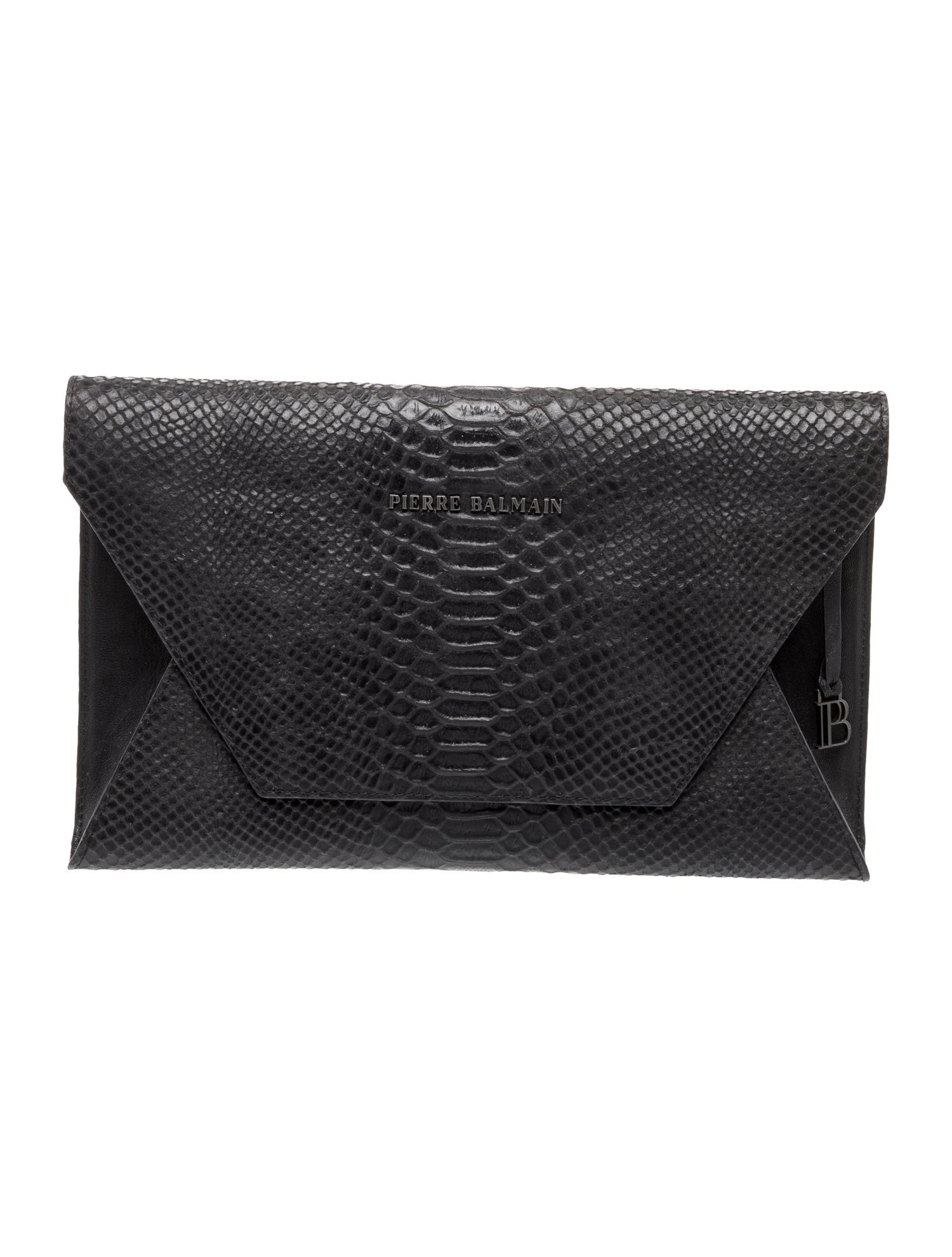 Pierre Balmain Embossed Leather Clutch