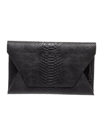 Pierre Balmain Embossed Leather Clutch