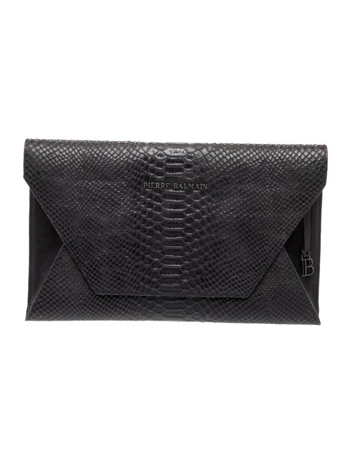 Pierre Balmain Embossed Leather Clutch