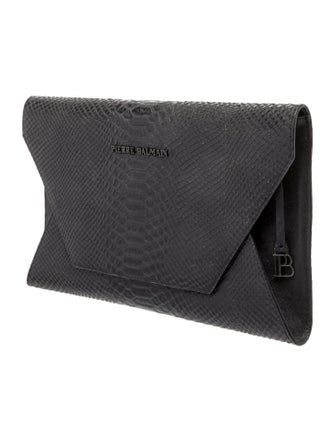 Pierre Balmain Embossed Leather Clutch