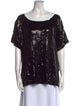 Pierre Balmain Patterned Scoop Neck T-Shirt