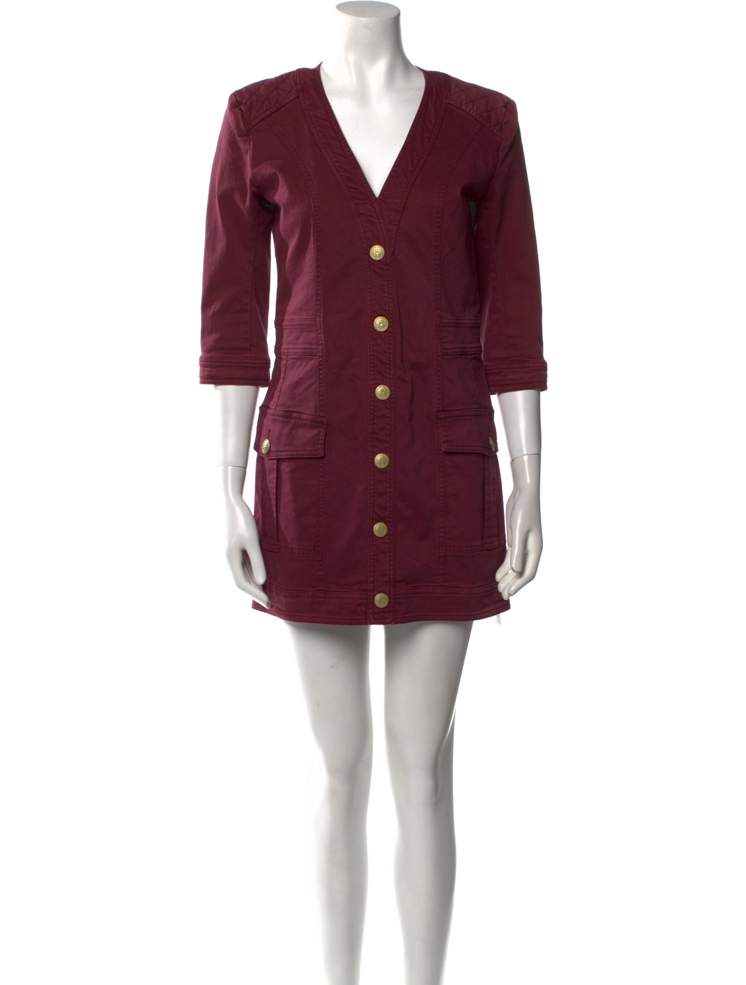 Pierre Balmain V-Neck Mini Dress