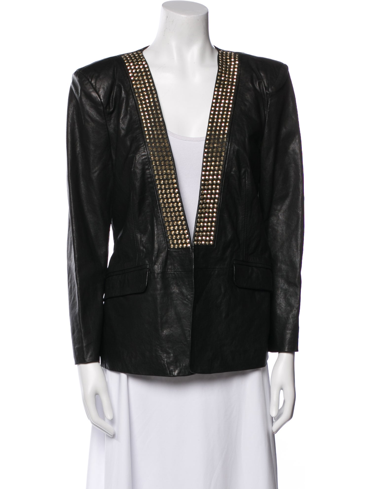 Pierre Balmain Leather Printed Evening Jacket