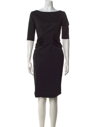 Pierre Balmain Virgin Wool Knee-Length Dress