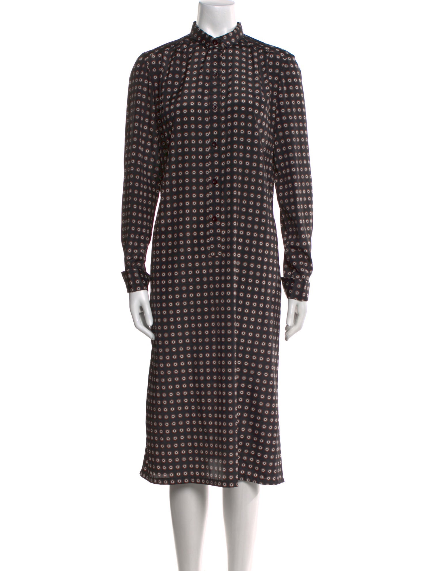 Pierre Balmain Polka Dot Print Midi Length Dress