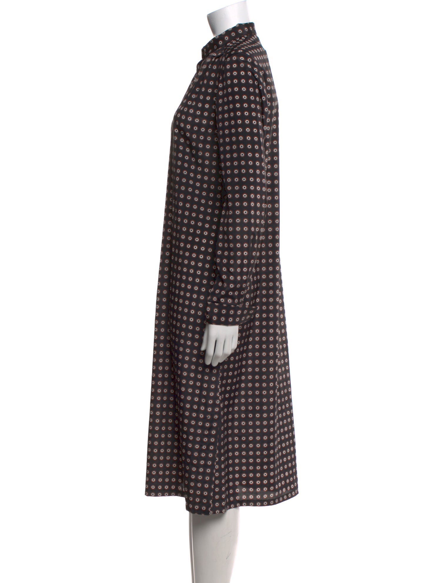 Pierre Balmain Polka Dot Print Midi Length Dress