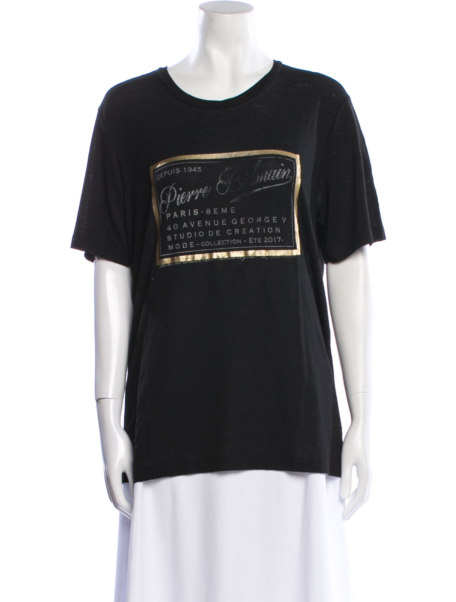 Pierre Balmain Graphic Print Crew Neck T-Shirt
