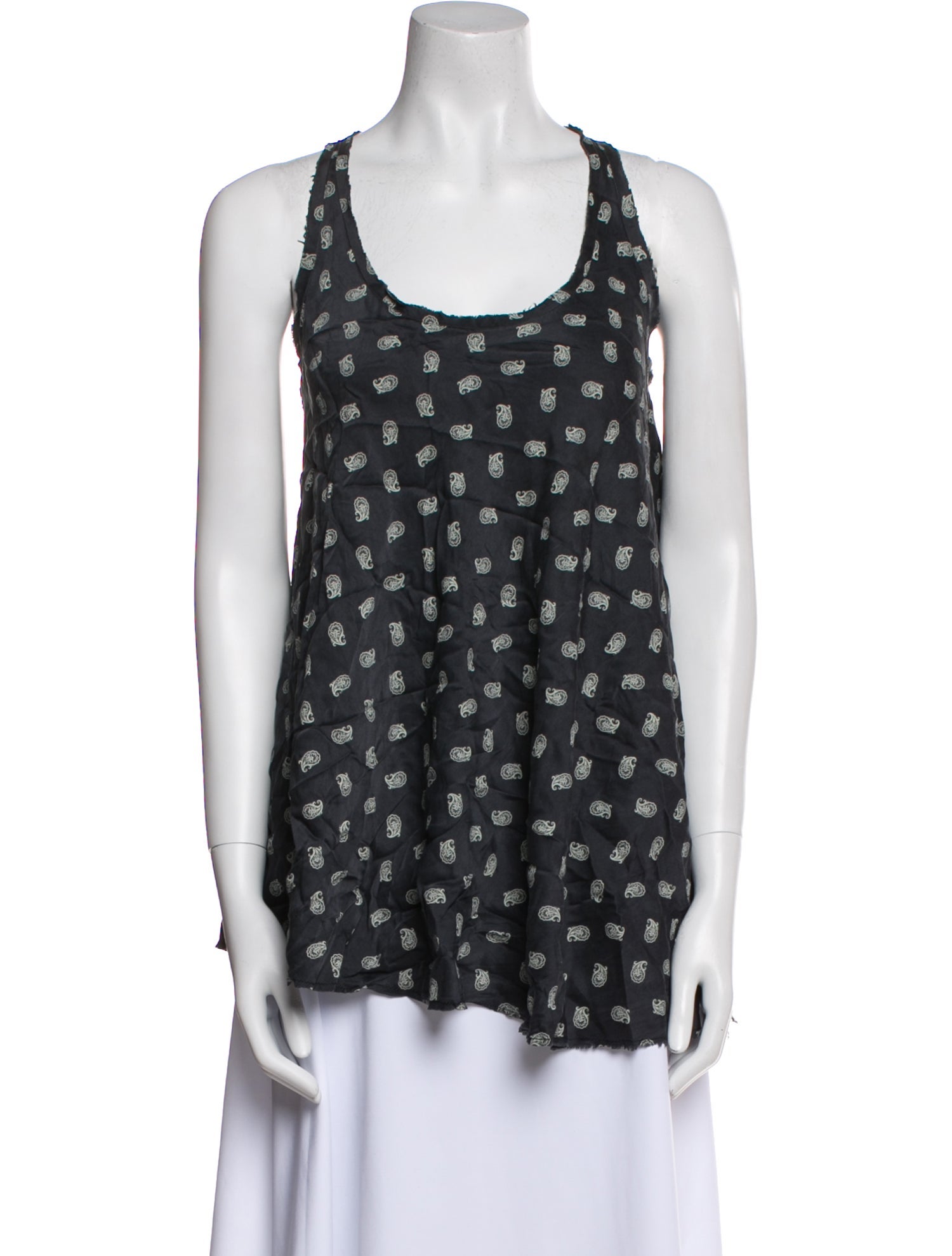 Pierre Balmain Silk Polka Dot Print Top