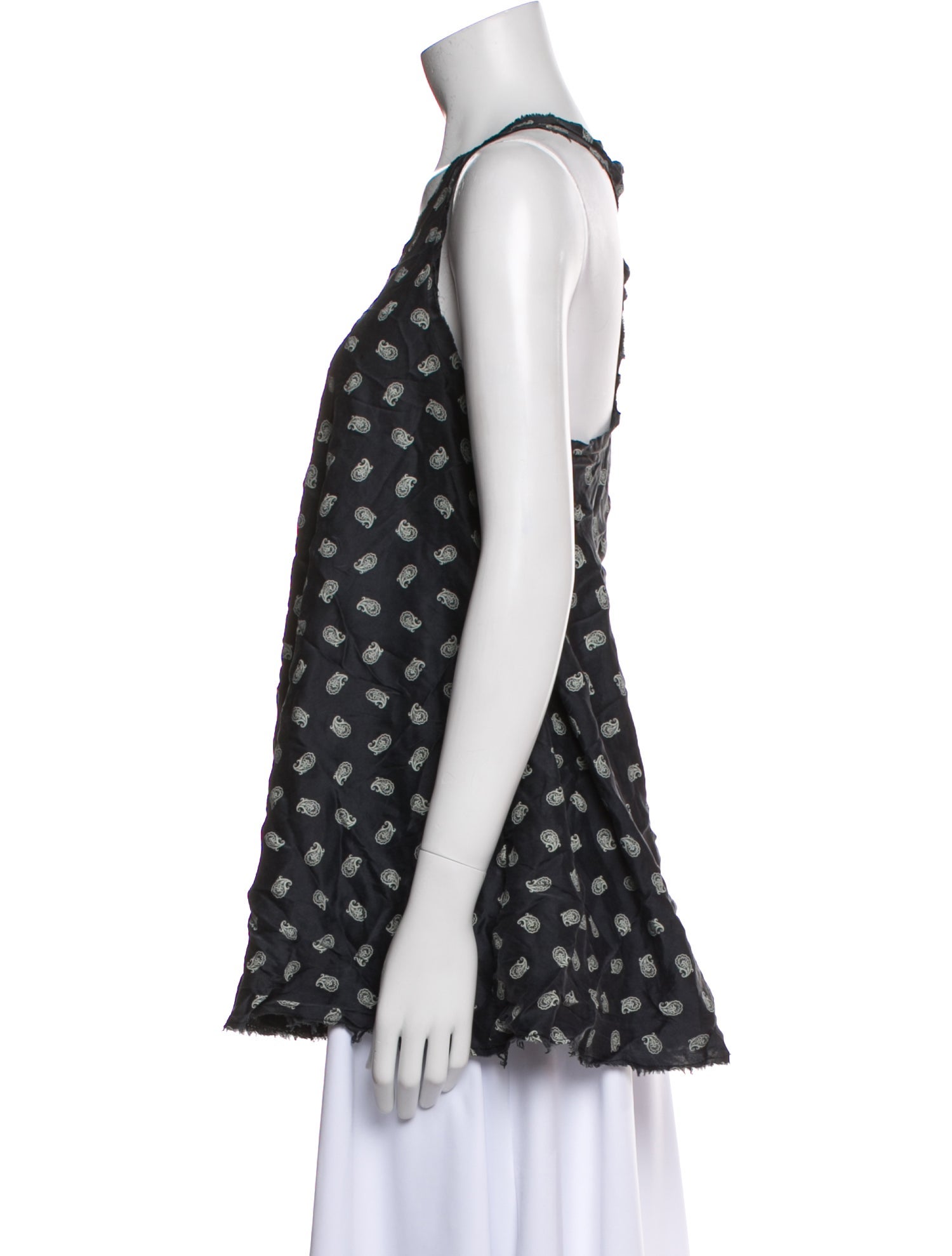 Pierre Balmain Silk Polka Dot Print Top