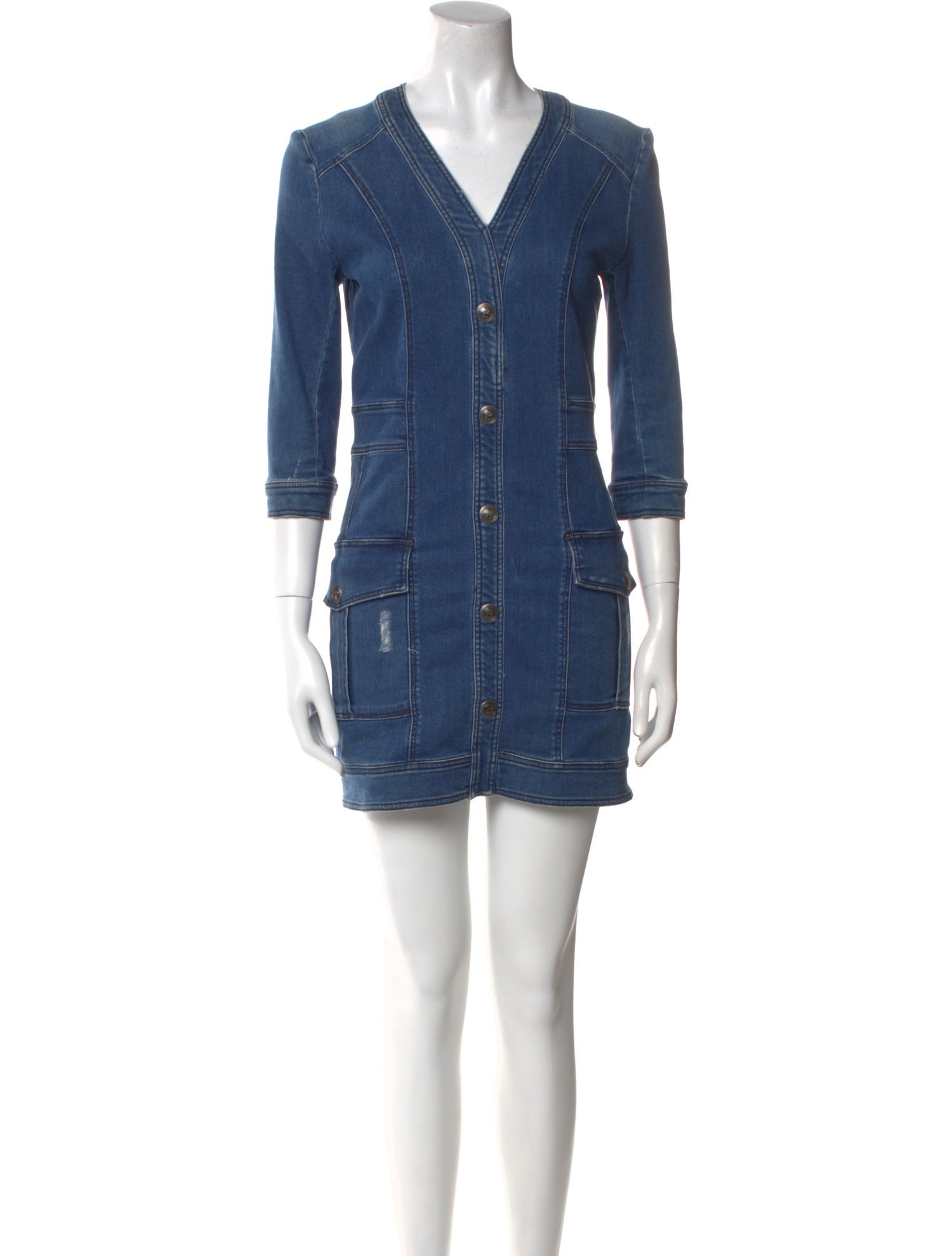 Pierre Balmain V-Neck Mini Dress