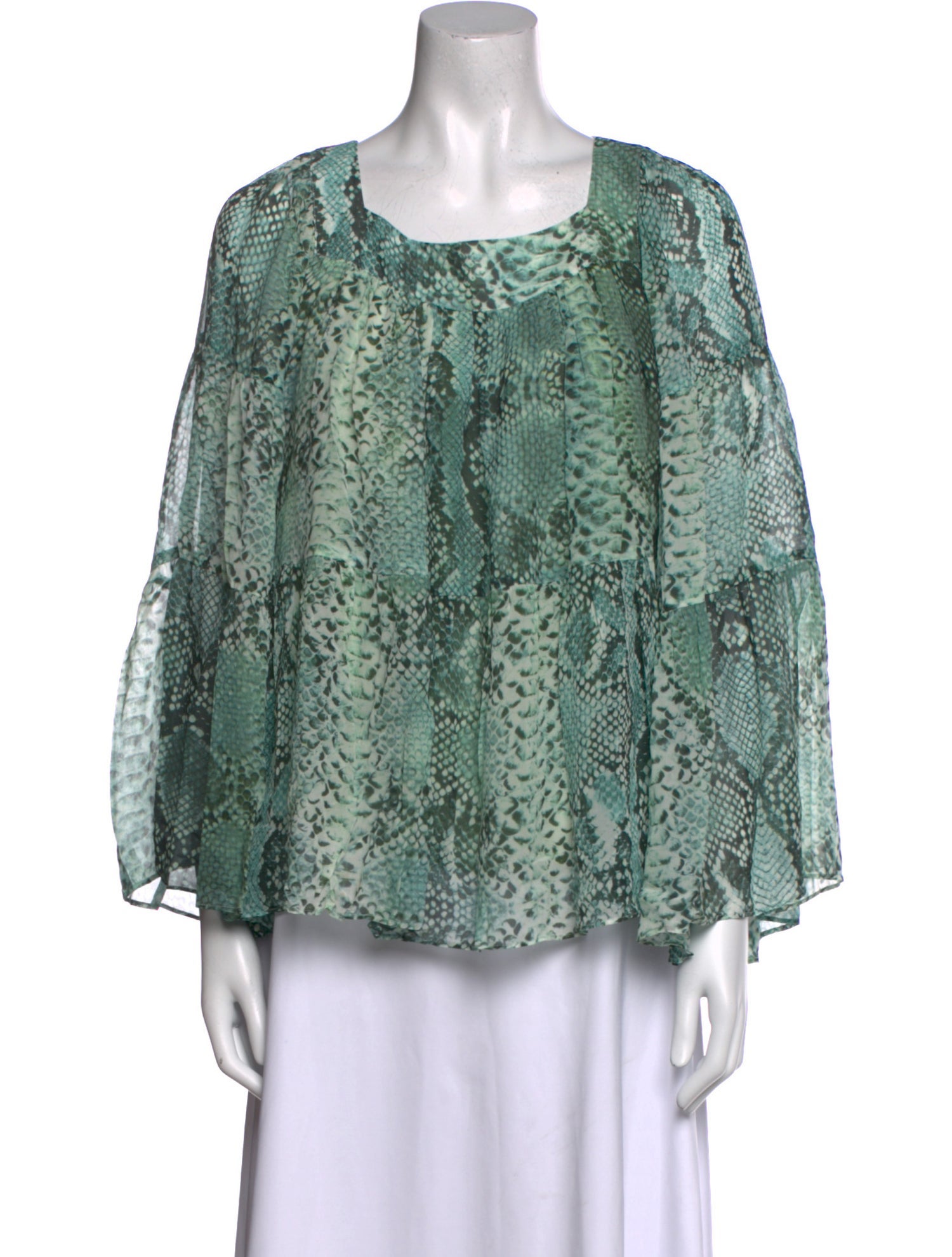 Pierre Balmain Silk Animal Print Blouse