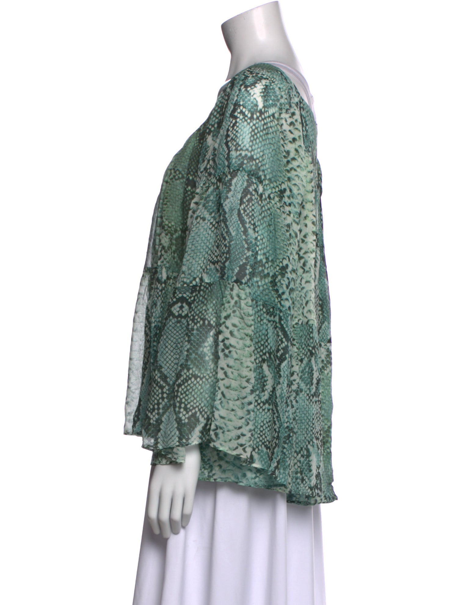 Pierre Balmain Silk Animal Print Blouse