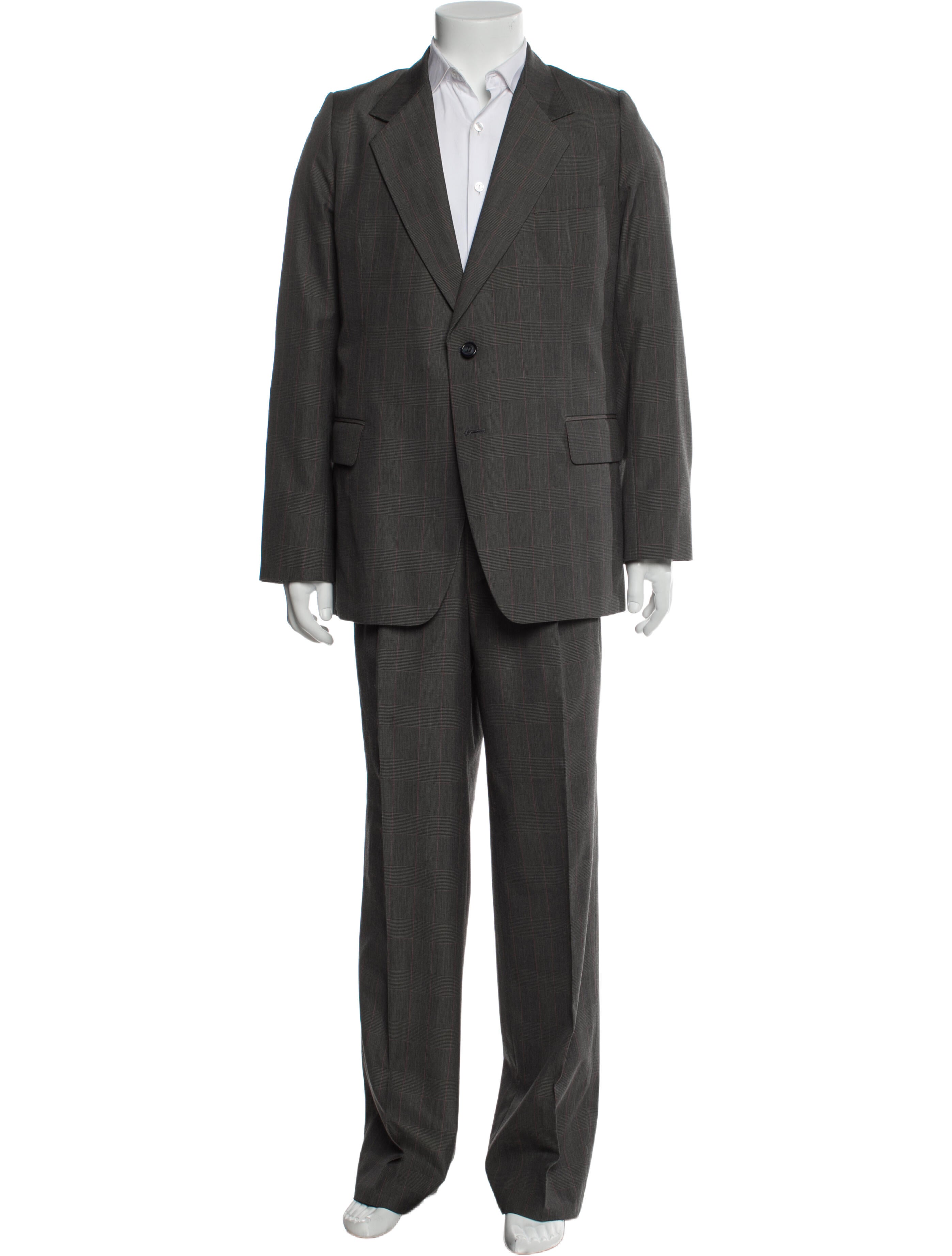 Pierre Balmain Plaid Print Two-Piece Suit