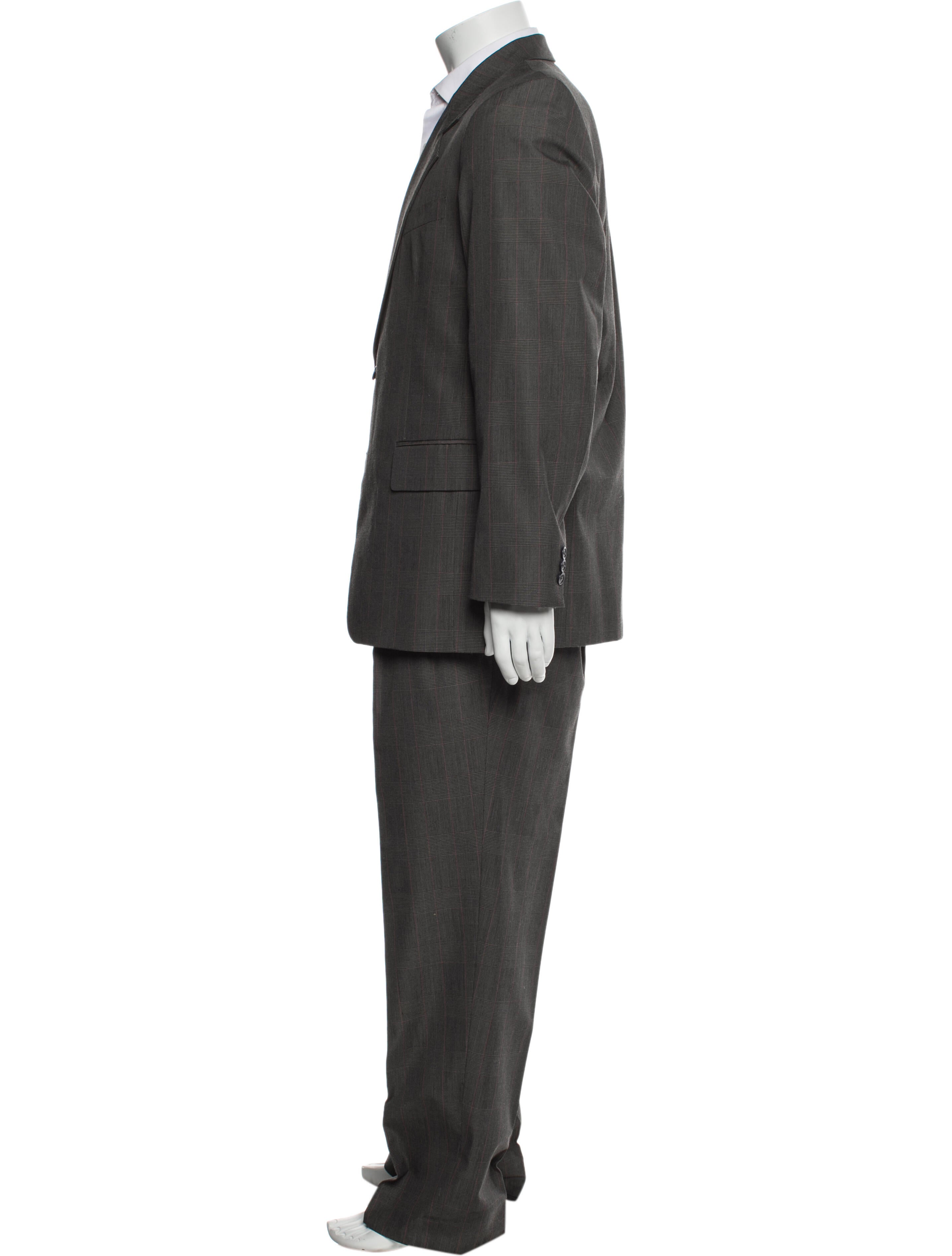 Pierre Balmain Plaid Print Two-Piece Suit