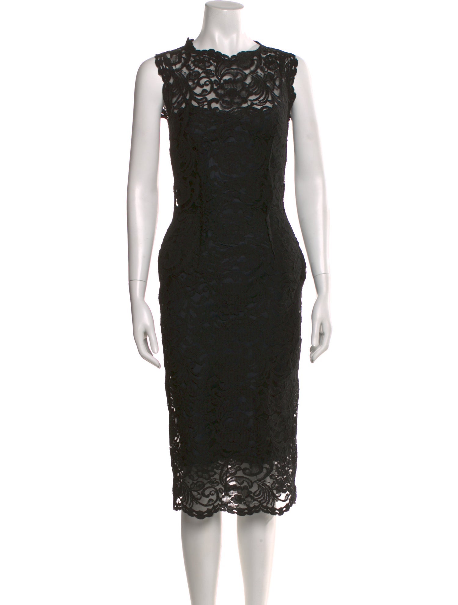 Pierre Balmain Lace Pattern Midi Length Dress
