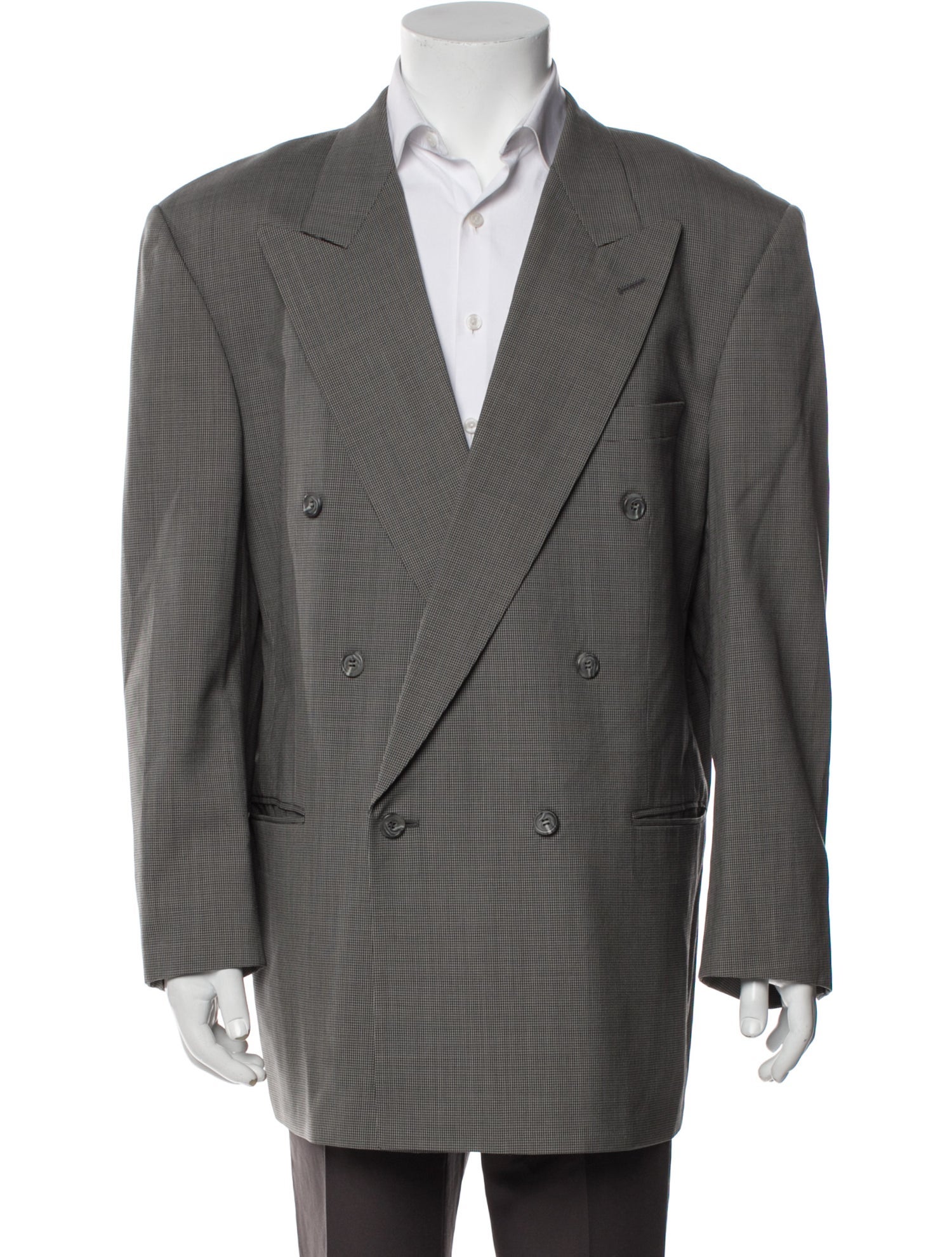 Pierre Balmain Wool Plaid Print Blazer