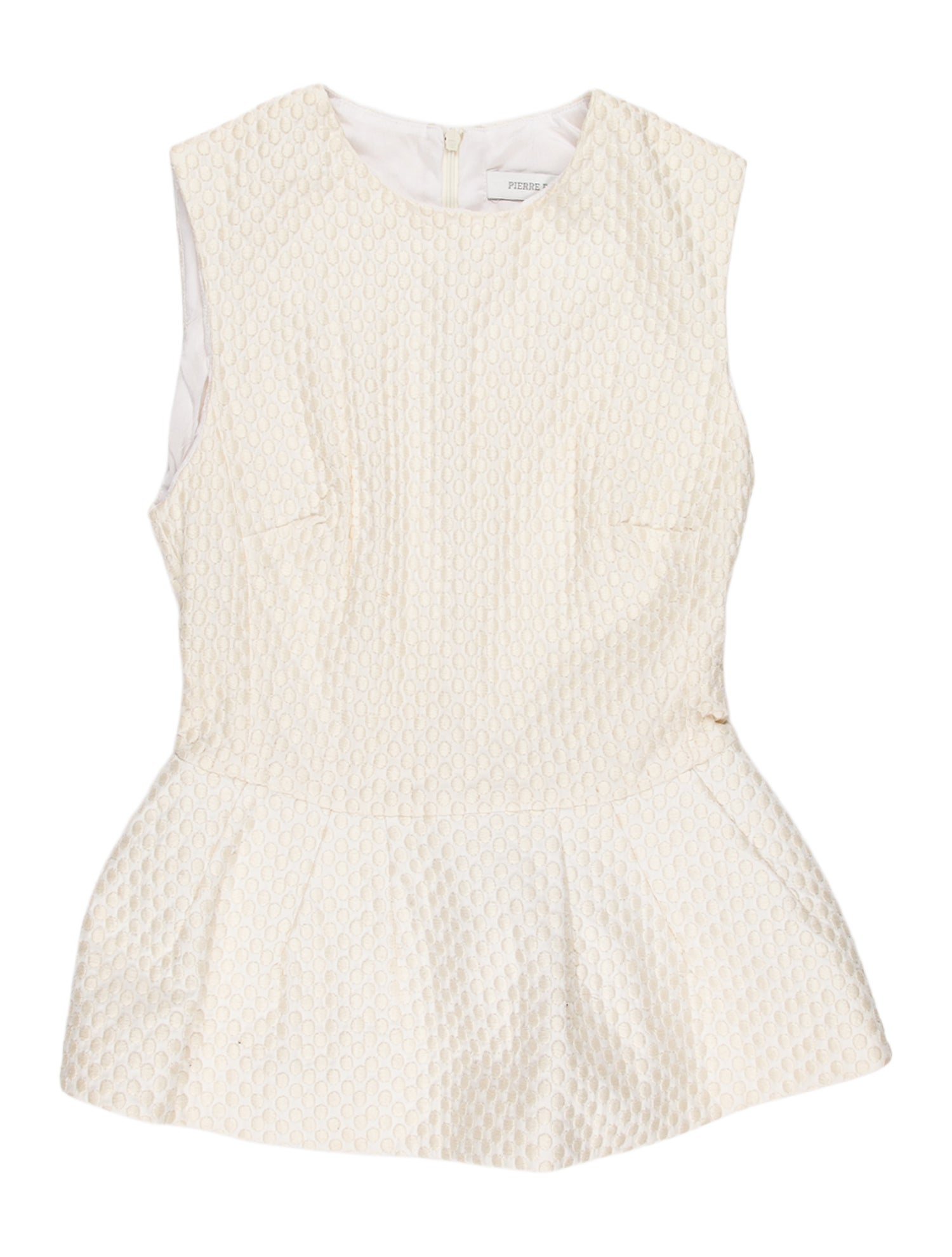 Pierre Balmain Patterned Crew Neck Top