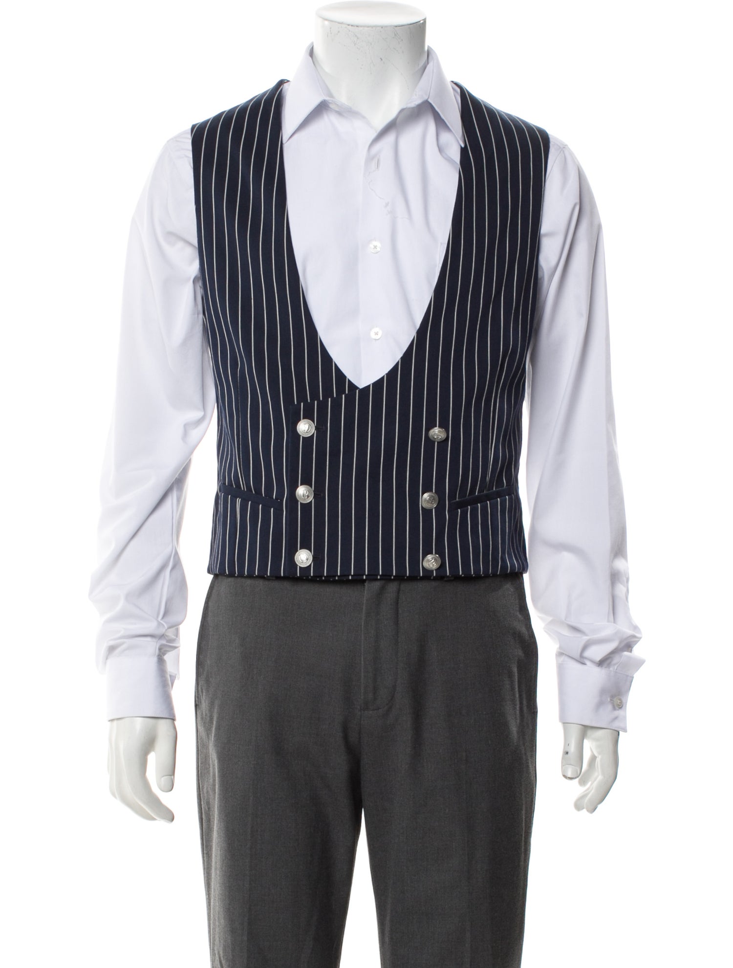 Pierre Balmain Striped V-Neck Tank w/ Tags