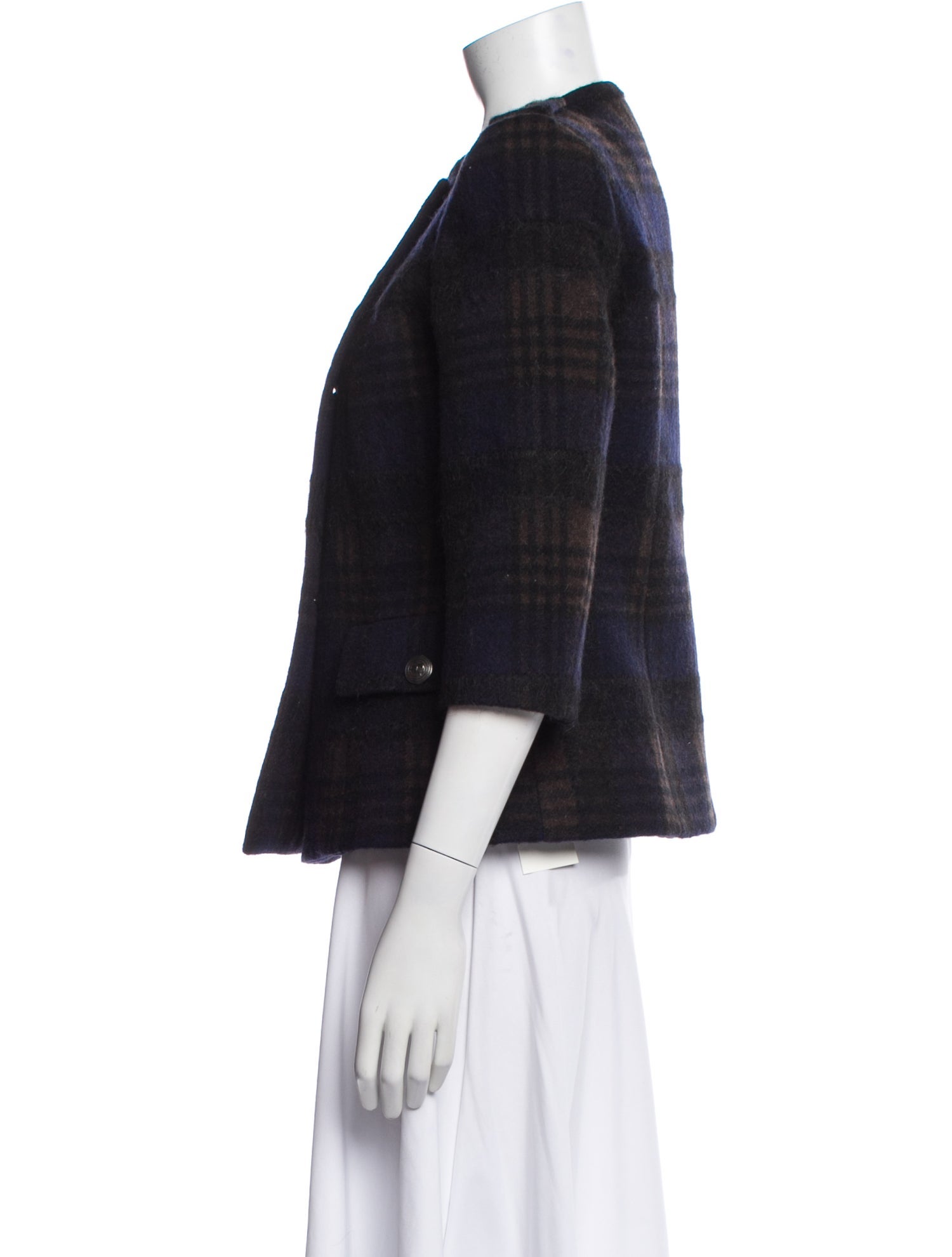 Pierre Balmain Plaid Print Evening Jacket
