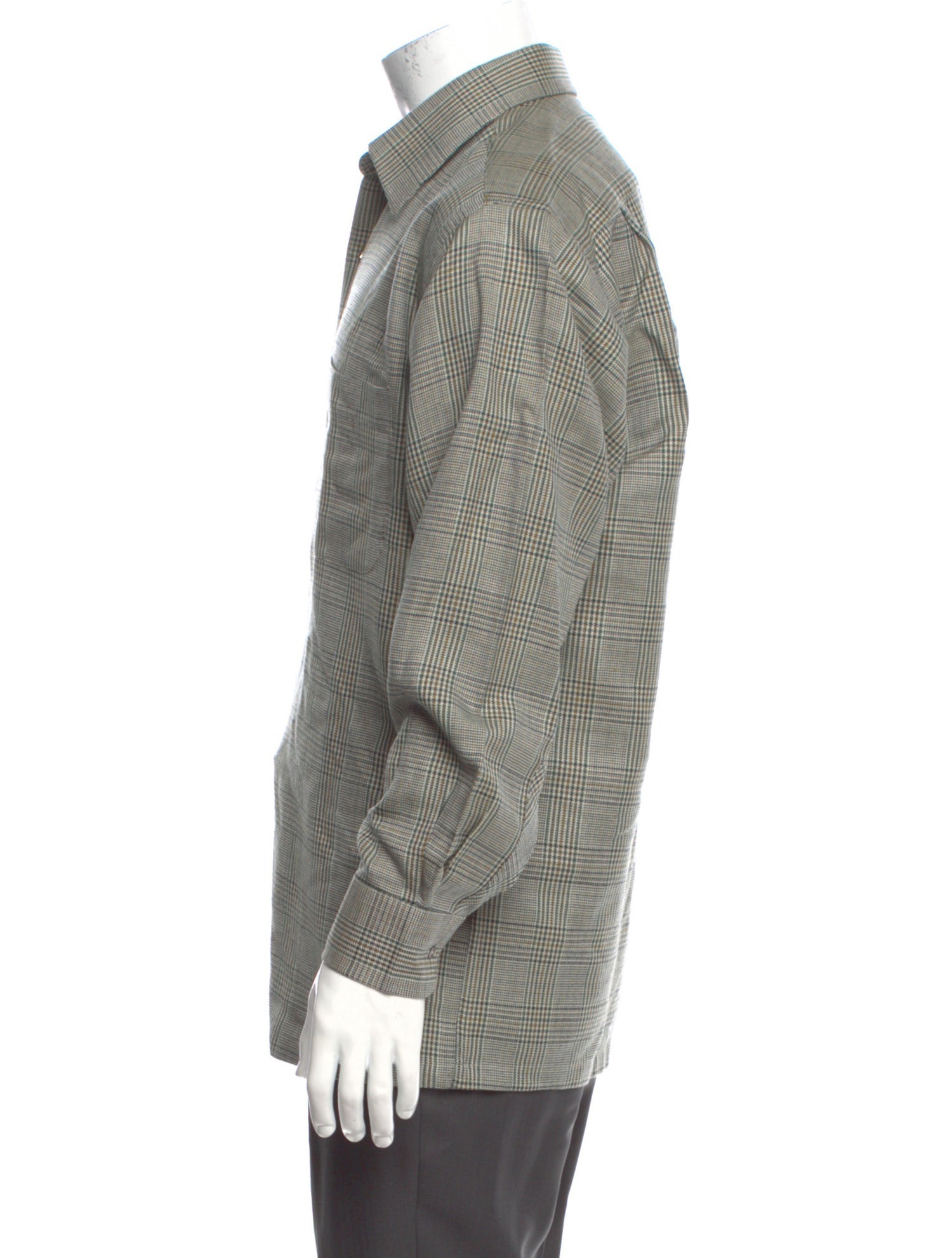 Pierre Balmain Plaid Print Long Sleeve Shirt